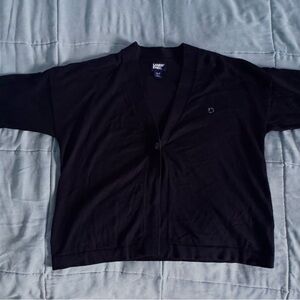 Lands' End Men's Classic Black Cardigan